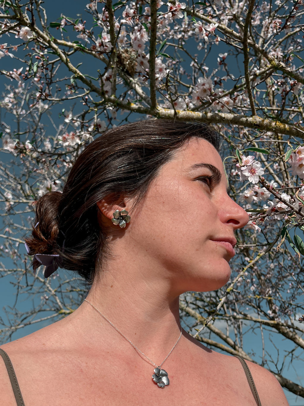 Pendientes flor de almendro