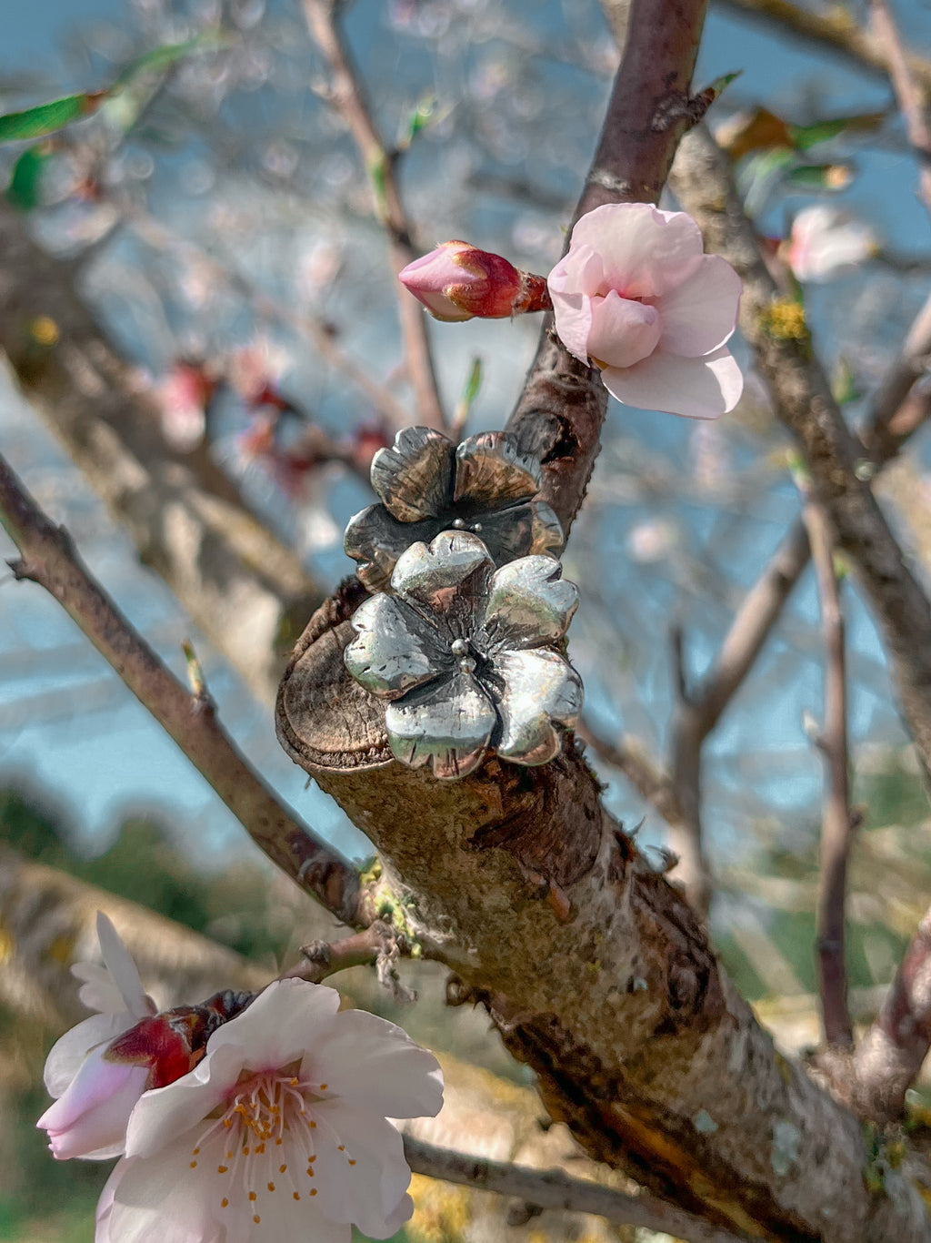 Pendientes flor de almendro